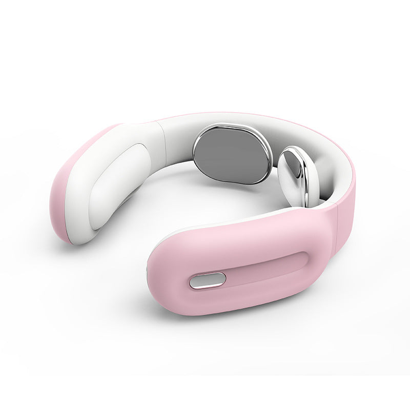 Relivora Smart Shoulder and Neck Massager Hot Compression Mini Cervical Massager Physiotherapy in pink.